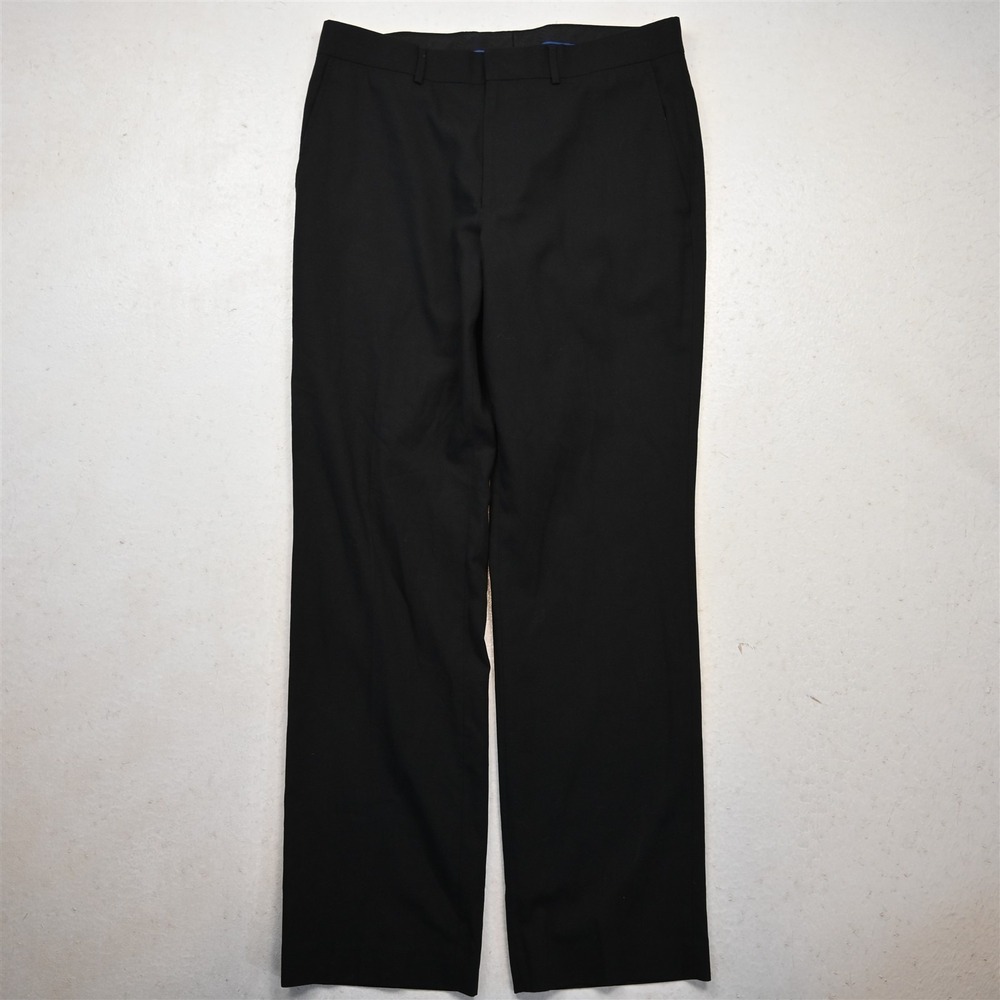 Billy London 32x32 Black Flat Front‎ Suit Trouser Dress Mens Pants